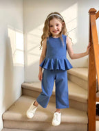 Conjunto Infantil Blue Peplum