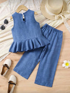 Conjunto Infantil Blue Peplum