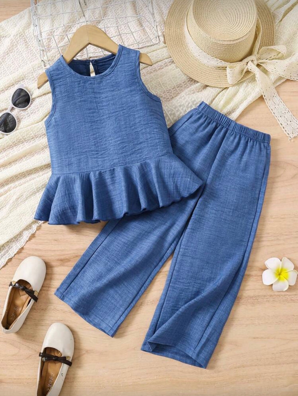 Conjunto Infantil Blue Peplum