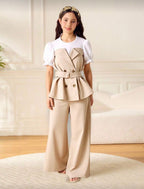 Conjunto Infantil Sand Peplum Elegance
