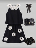 Conjunto Infantil Black Daisy Elegance