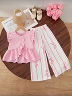 Conjunto Infantil Pink Ribbon Charm