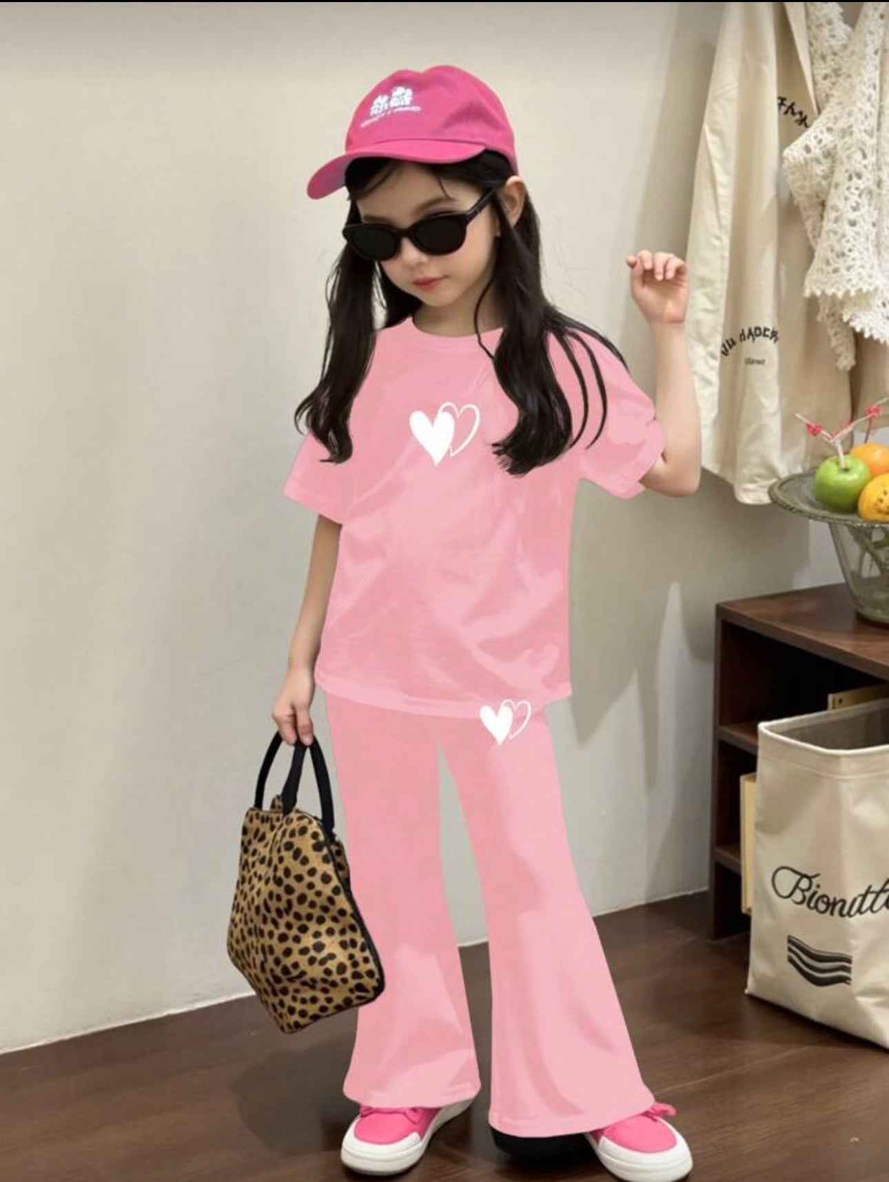 Conjunto Infantil Pink Hearts Lounge