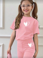 Conjunto Infantil Pink Hearts Lounge