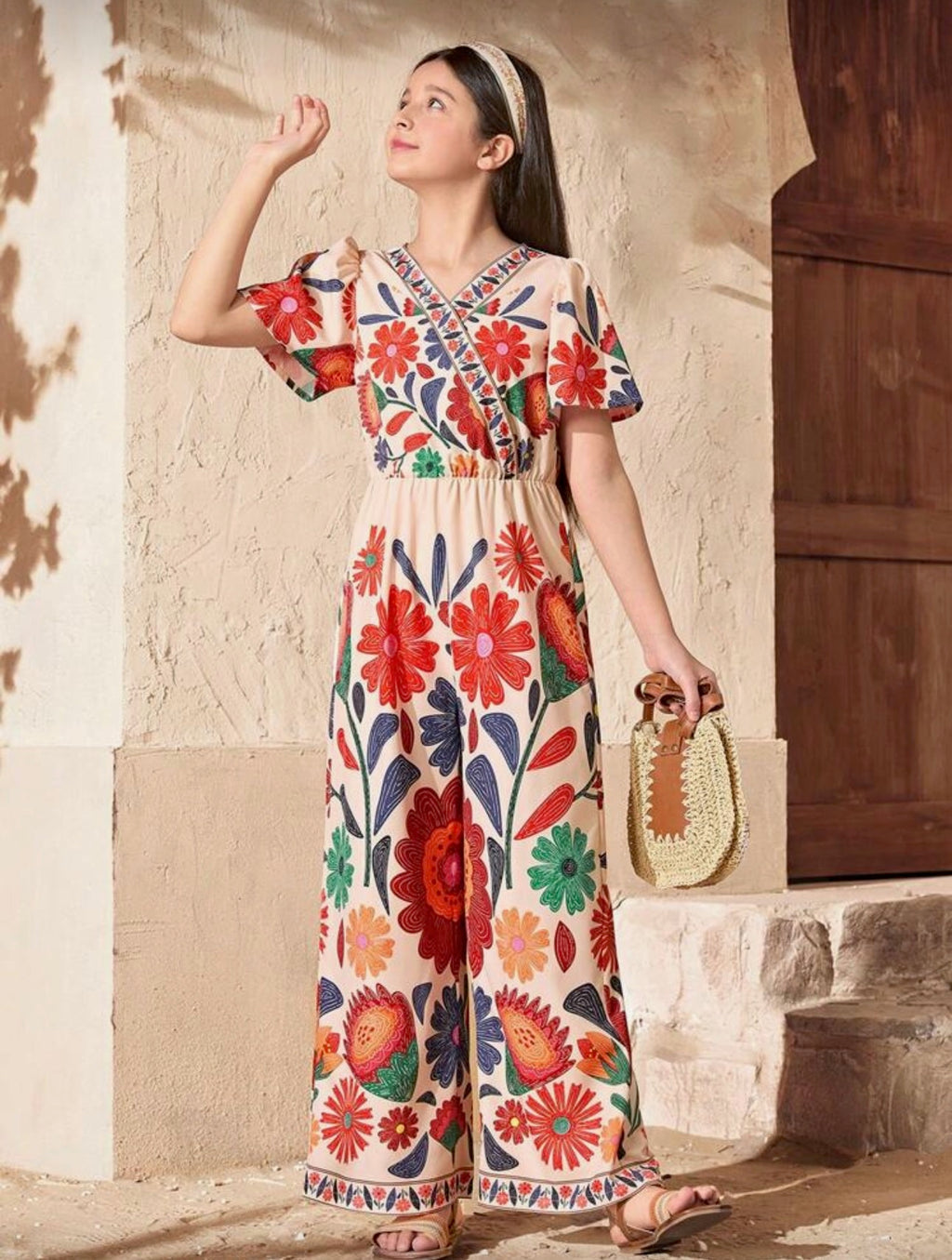 Enterizo Femenino Floral Fiesta