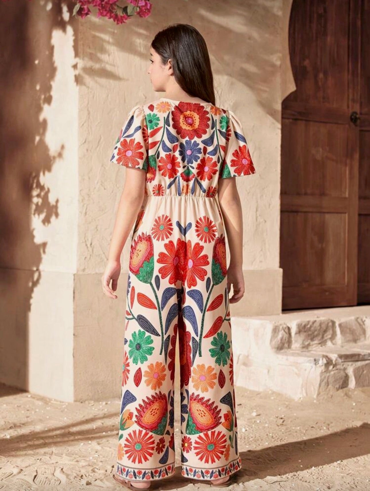 Enterizo Femenino Floral Fiesta