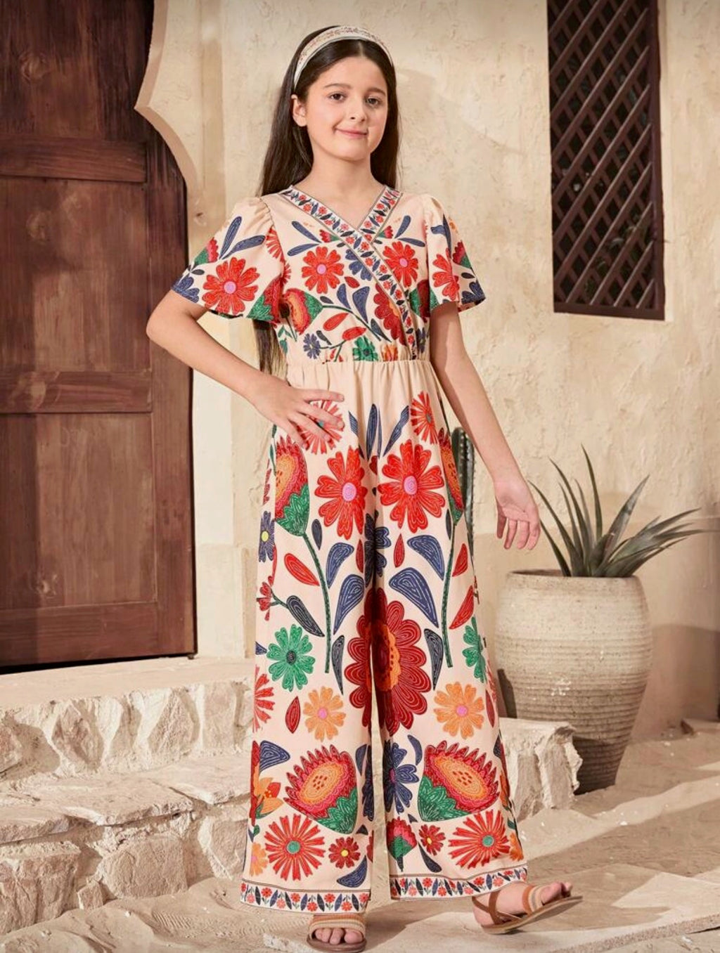 Enterizo Femenino Floral Fiesta