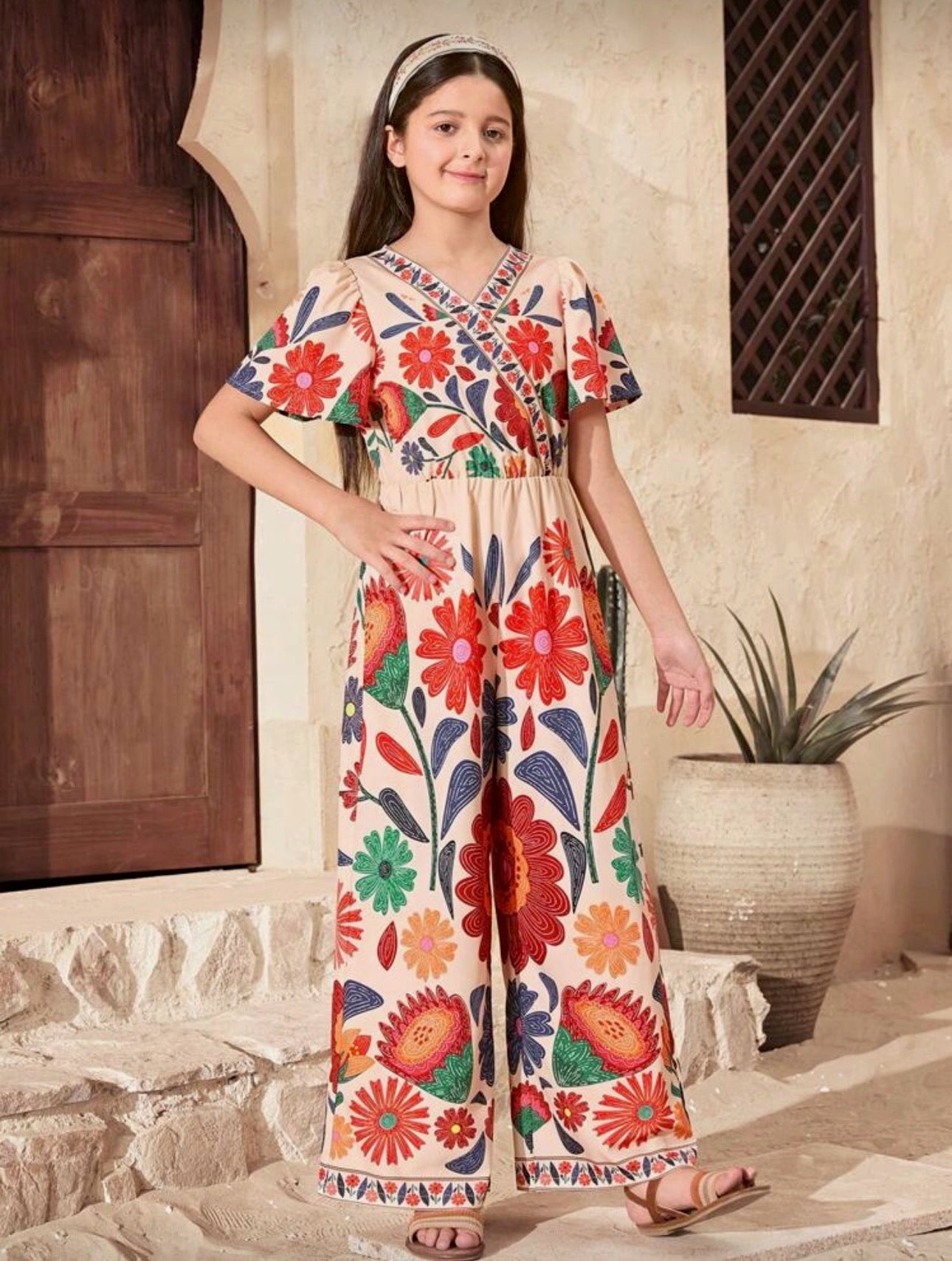 Enterizo Femenino Floral Fiesta