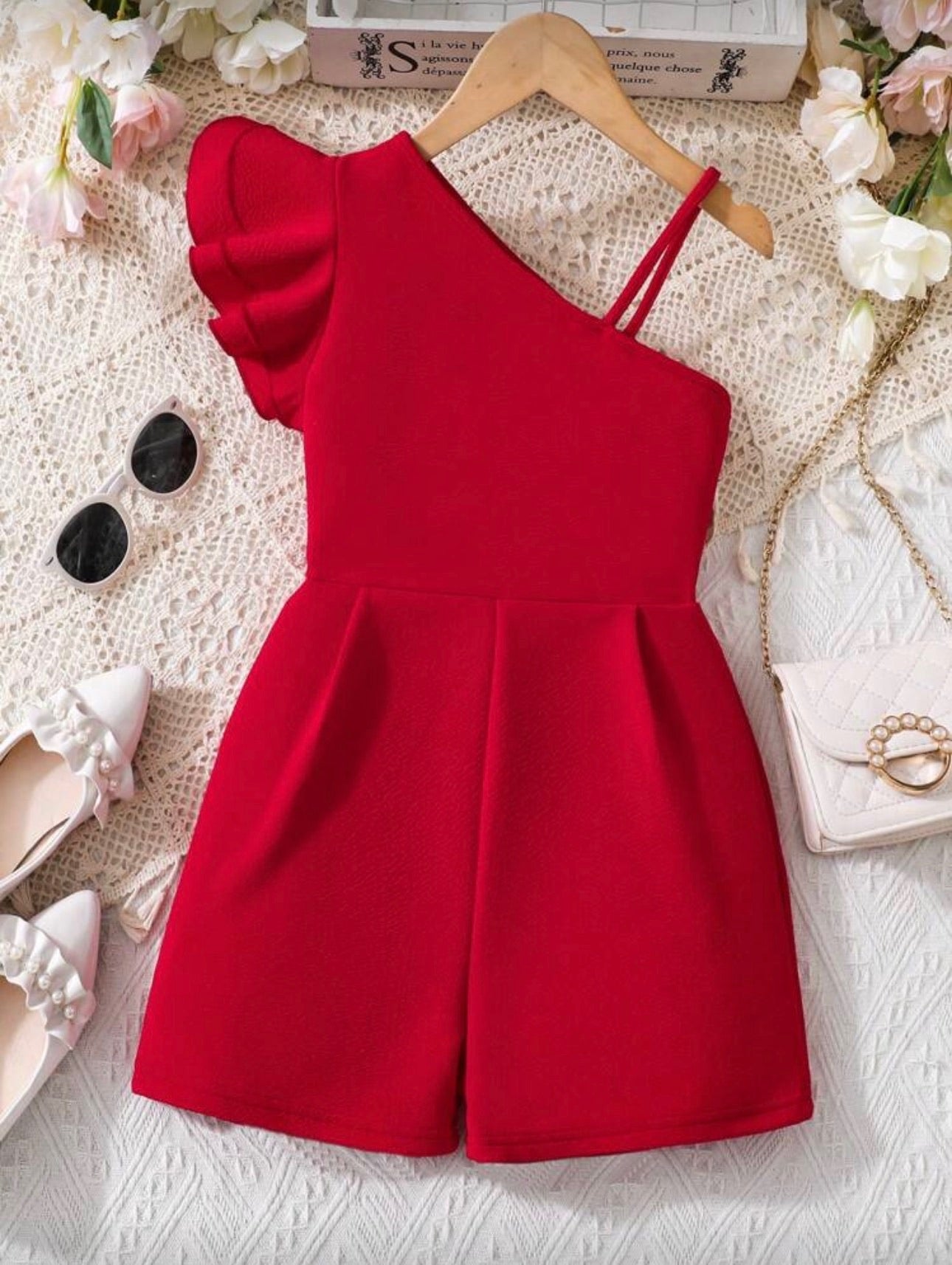 Enterizo Infantil Ruby One-Shoulder