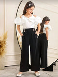 Pantalón Infantil Noir Button Chic