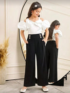 Pantalón Infantil Noir Button Chic