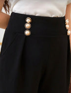 Pantalón Infantil Noir Button Chic