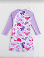 Traje de Baño Infantil Ocean Friends Lilac