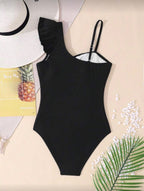 Traje de Baño Infantil Noir Ruffle