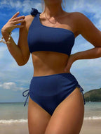 Traje de Baño Femenino Ocean Blue Rib