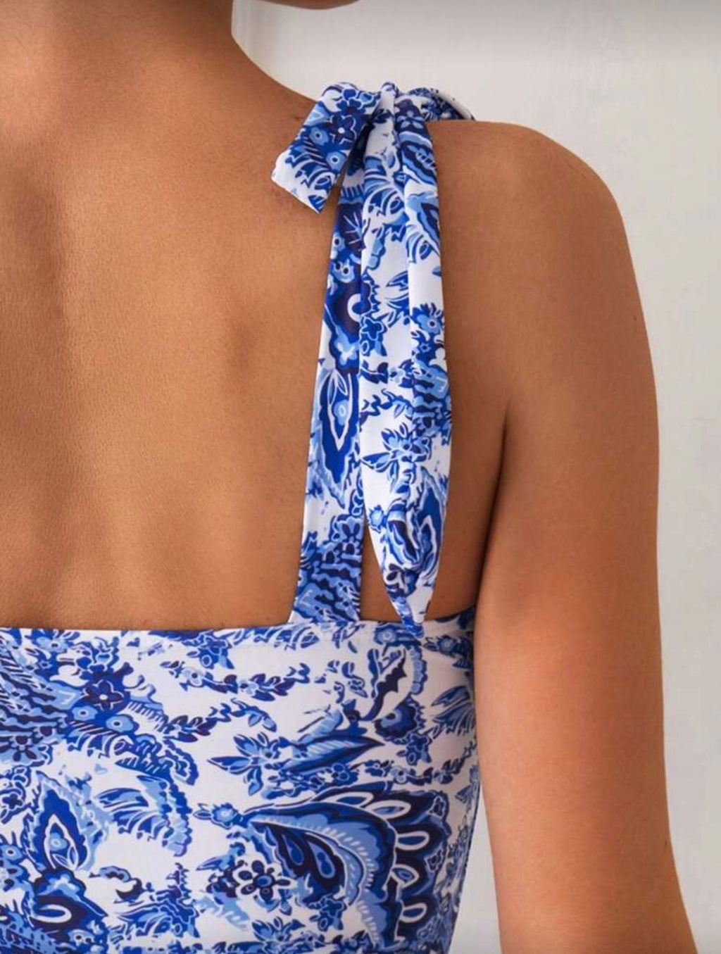 Traje de Baño Femenino Blue Toile Elegance