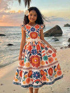 Vestido Infantil Jardín Encantado