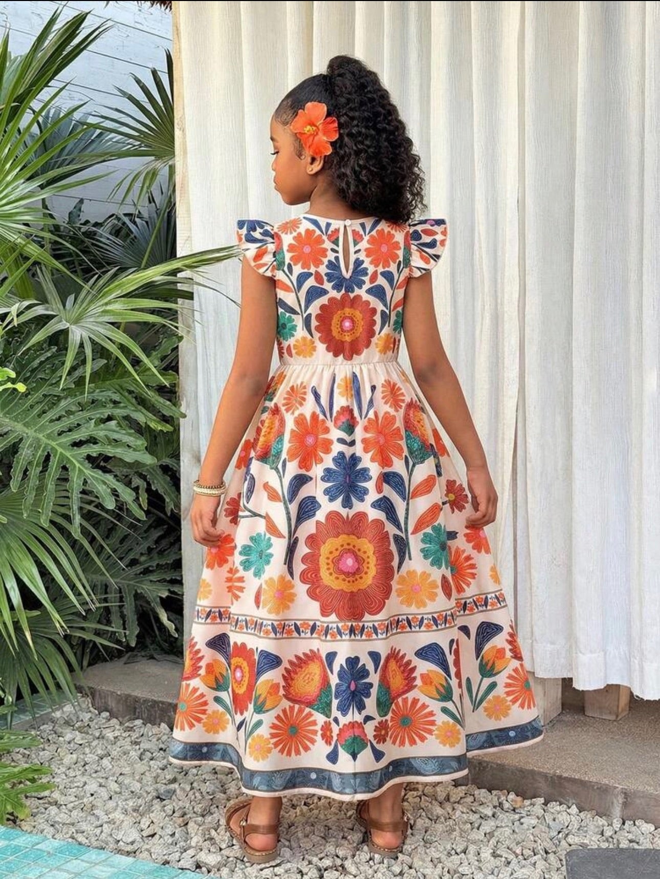 Vestido Infantil Jardín Encantado