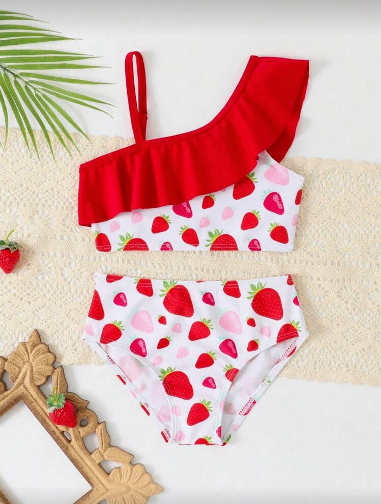 Traje de Baño Infantil Strawberry Ruffle