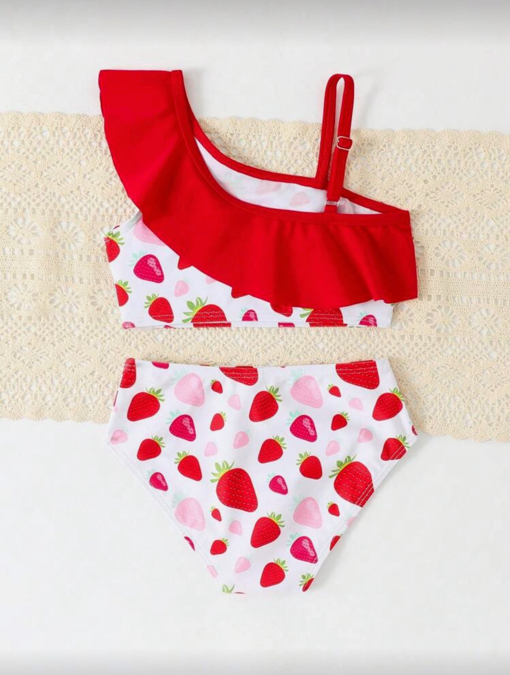 Traje de Baño Infantil Strawberry Ruffle