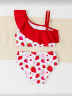 Traje de Baño Infantil Strawberry Ruffle