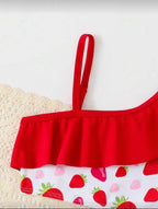 Traje de Baño Infantil Strawberry Ruffle