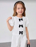 Conjunto infantil White Bow Elegance