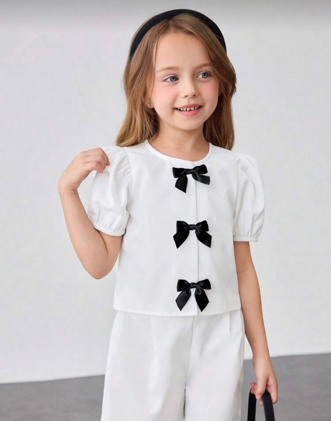 Conjunto infantil White Bow Elegance