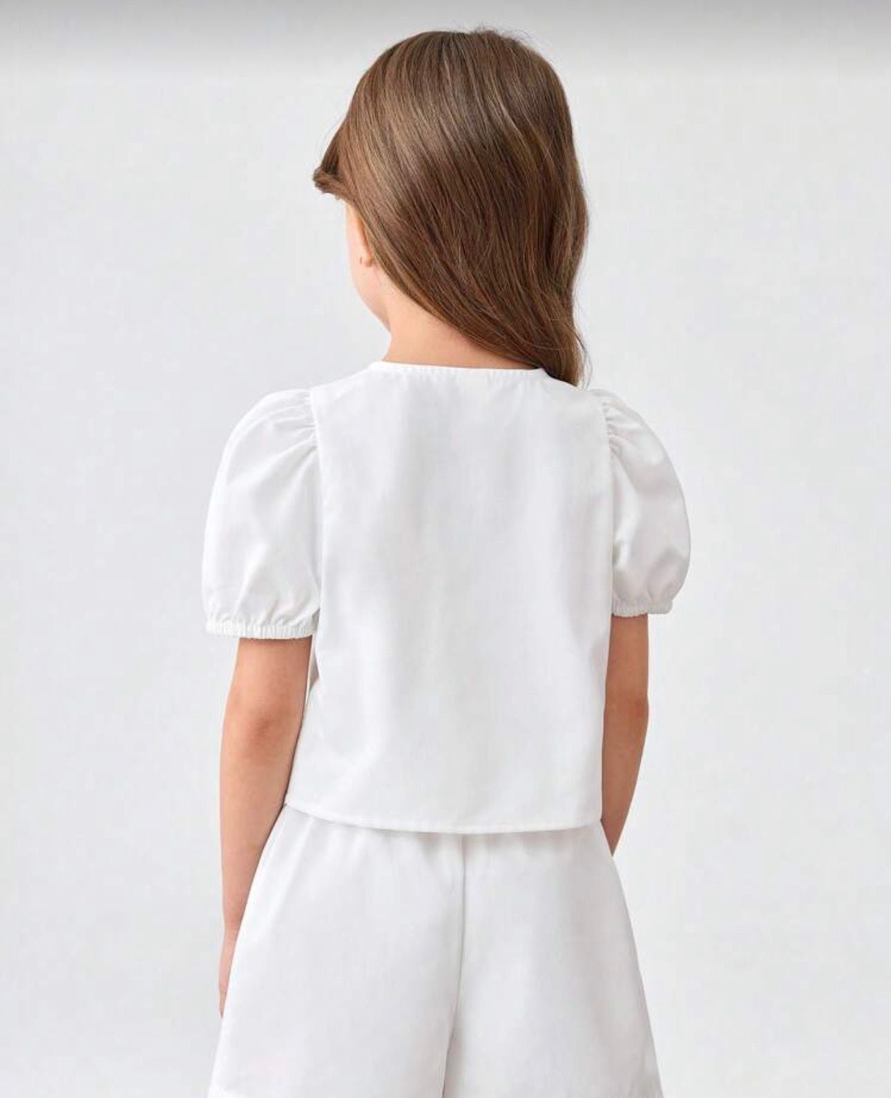 Conjunto infantil White Bow Elegance