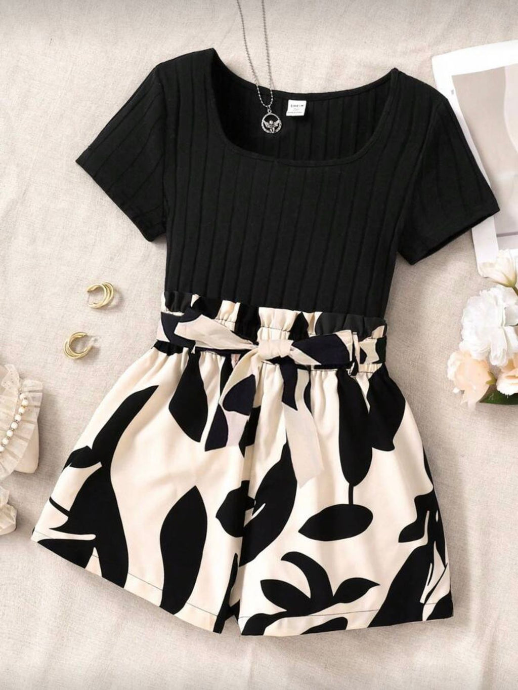 Conjunto Juvenil Monochrome Leaf Chic