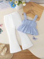 Conjunto infantil Blue Stripe Bow