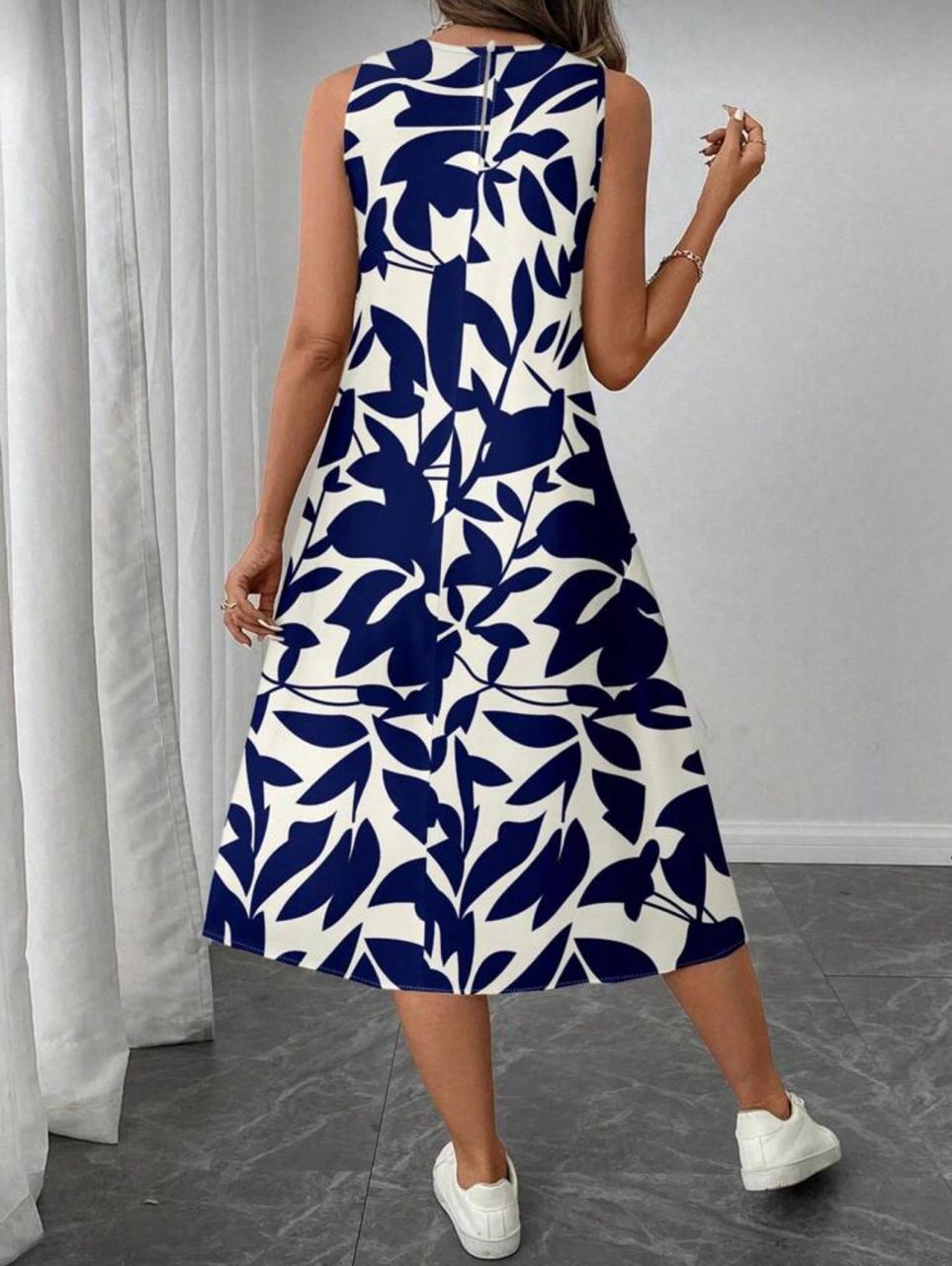 Vestido de Dama Blue Garden Flow