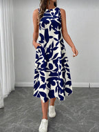 Vestido de Dama Blue Garden Flow