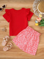 Conjunto infantil Red Bow Blossom